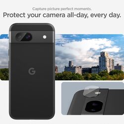 Spigen GLAStR EZ Fit Optik for Google Pixel 8a Camera Lens Screen Protector - Crystal Clear (2 Pack)